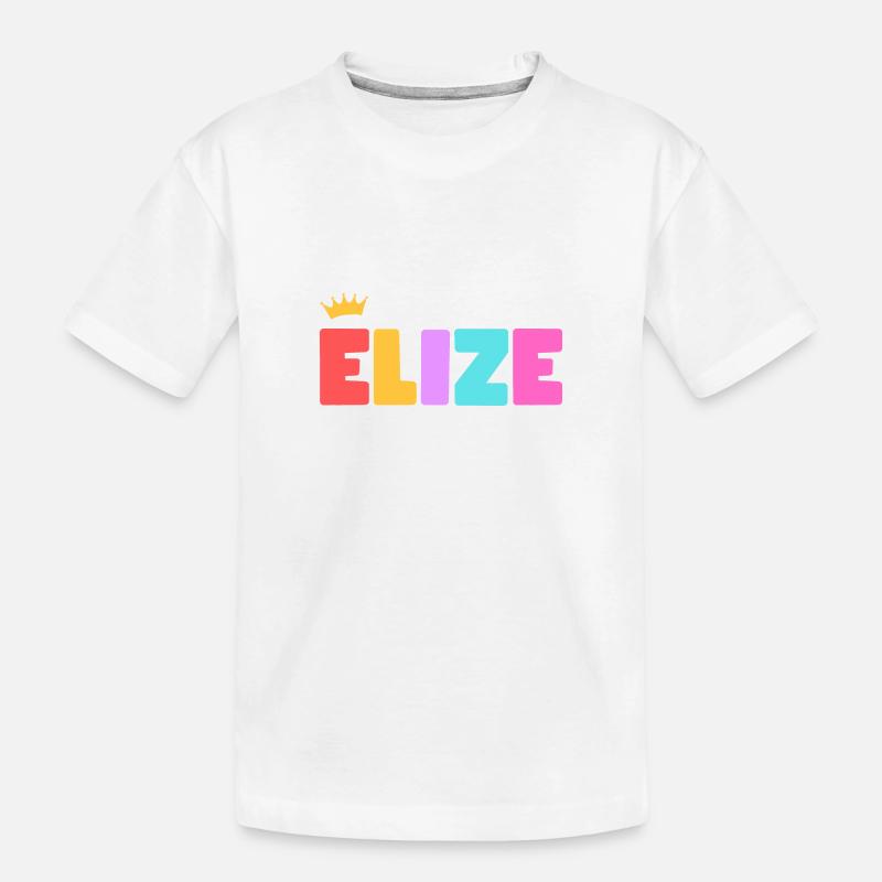Elize! Personalisierbar - Kinder Premium Bio T-Shirt - Weiß