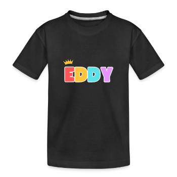 Eddy! Personalisierbar - Kinder Premium Bio T-Shirt - Schwarz - Vorne