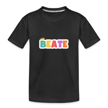 Beate! Customizable - Kids' Premium Organic T-Shirt - black - Front