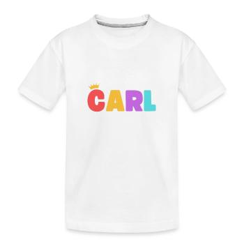 Carl! Customizable - Kids' Premium Organic T-Shirt - white - Front