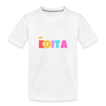 Edita! Customizable - Kids' Premium Organic T-Shirt - white - Front