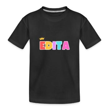 Edita! Personnalisable - T-shirt bio Premium Enfant - noir - Devant