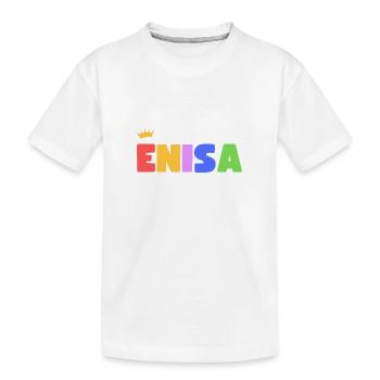 Enisa! Customizable - Kids' Premium Organic T-Shirt - white - Front