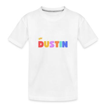 Dustin! Personalisierbar - Kinder Premium Bio T-Shirt - Weiß - Vorne