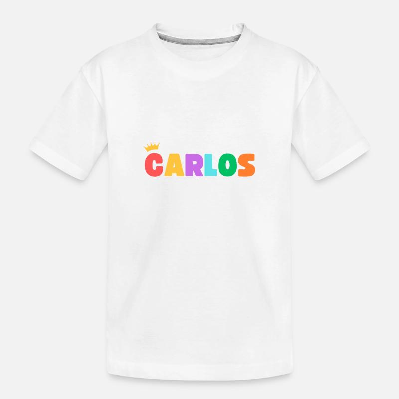 Carlos! Personalisierbar - Kinder Premium Bio T-Shirt - Weiß