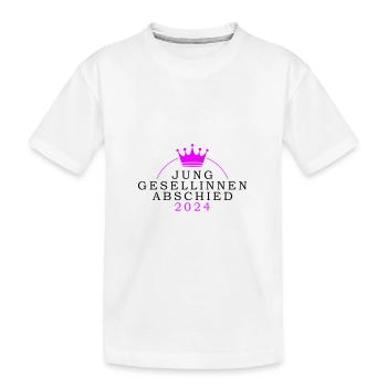 Enterrement de vie de jeune fille 2024 Enterrement de vie de jeune fille - T-shirt bio Premium Enfant - blanc - Devant