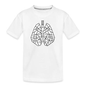 Lungs - Geometric Lungs - Kids' Premium Organic T-Shirt - white - Front