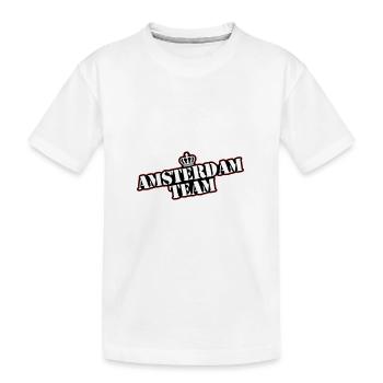 Amsterdam Team - Kids' Premium Organic T-Shirt - white - Front