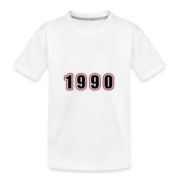 1990 Year Birthday - Kids' Premium Organic T-Shirt - white - Front