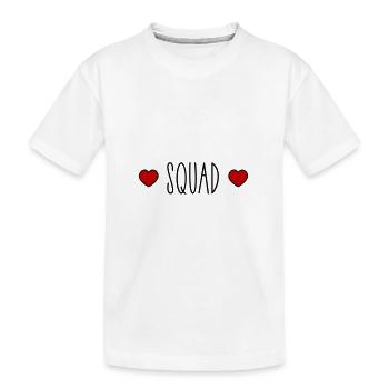 Squad Herz - Kinder Premium Bio T-Shirt - Weiß - Vorne