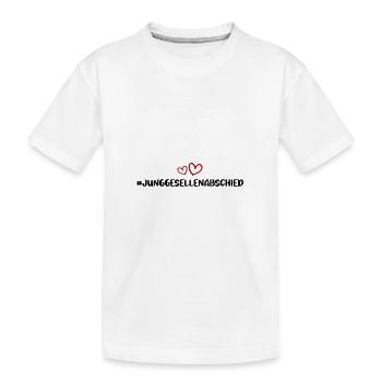 Junggesellenabschied Herz - Kinder Premium Bio T-Shirt - Weiß - Vorne