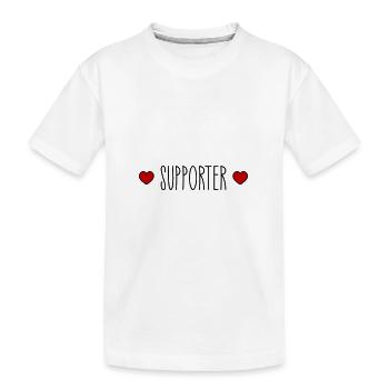 Supporter Heart - Kids' Premium Organic T-Shirt - white - Front