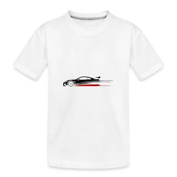 Voiture de course Turbo - T-shirt bio Premium Enfant - blanc - Devant