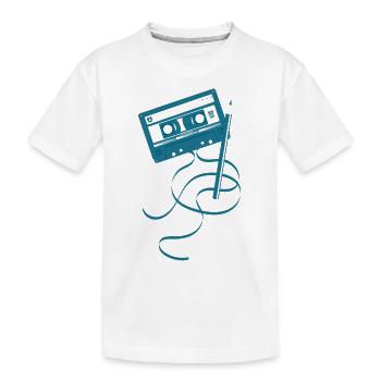 Cassette audio - T-shirt bio Premium Enfant - blanc - Devant