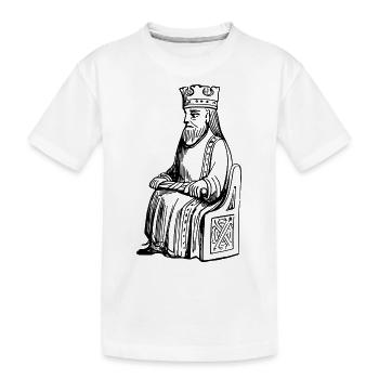 krone crown koenig king castle schloss tower burg2 - Kinder Premium Bio T-Shirt - Weiß - Vorne