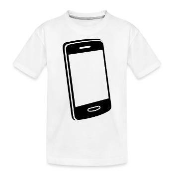 Handy Motiv - Kinder Premium Bio T-Shirt - Weiß - Vorne