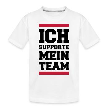 support_team_02 - Kinder Premium Bio T-Shirt - Weiß - Vorne
