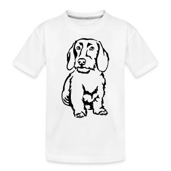 Dachshund - Kids' Premium Organic T-Shirt - white - Front