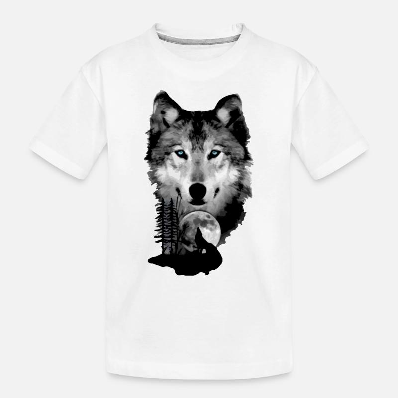 Loups - T-shirt bio Premium Enfant - blanc