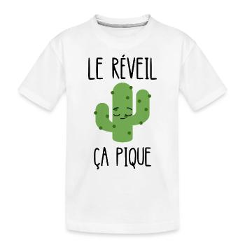 le réveil ça pique - T-shirt bio Premium Enfant - blanc - Devant