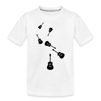 Gitarre Akustik - Kinder Premium Bio T-Shirt - Weiß - Vorne