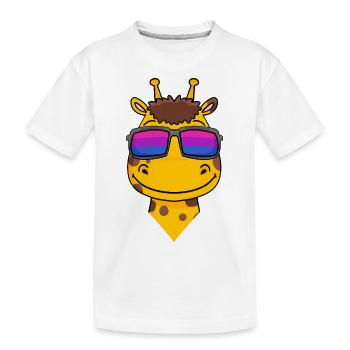Bisexual Giraffe Gift - Kids' Premium Organic T-Shirt - white - Front