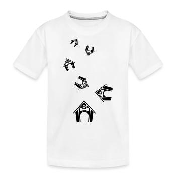 Hundehütte Hund - Kinder Premium Bio T-Shirt - Weiß - Vorne