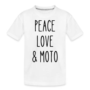 peace love moto - T-shirt bio Premium Enfant - blanc - Devant