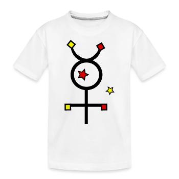 Mercury Symbol - Kids' Premium Organic T-Shirt - white - Front
