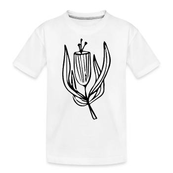 Flower Blume Pflanze - Kinder Premium Bio T-Shirt - Weiß - Vorne