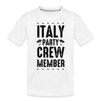 Italy Party Crew - Kids' Premium Organic T-Shirt - white - Front