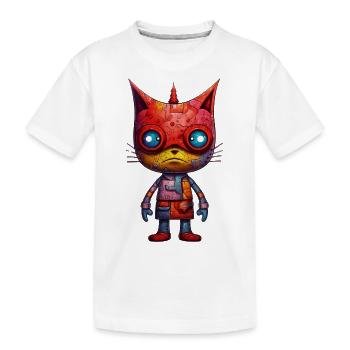 Cat Knight Frenzy : T-shirt Colorful Armor Edition - T-shirt bio Premium Enfant - blanc - Devant