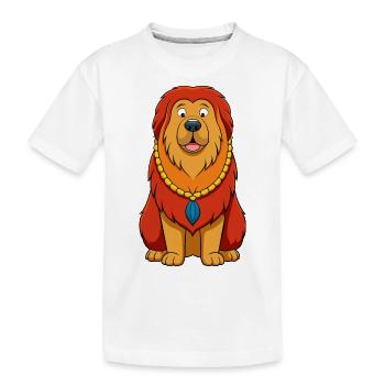 Königlicher tibetischer Mastiff Porträt Hund Kunstdruck - Kinder Premium Bio T-Shirt - Weiß - Vorne