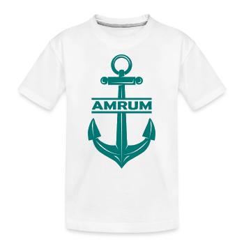 Amrum Anker Nordsee Ebbe Flut - Kinder Premium Bio T-Shirt - Weiß - Vorne