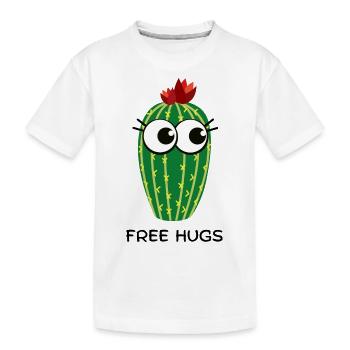 Câlins gratuits Cactus - T-shirt bio Premium Enfant - blanc - Devant