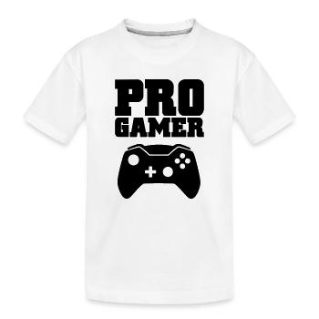 pro gamer - Kinder Premium Bio T-Shirt - Weiß - Vorne