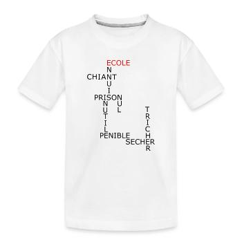Mots fléchés - T-shirt bio Premium Enfant - blanc - Devant
