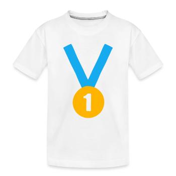 No.1 - Kinder Premium Bio T-Shirt - Weiß - Vorne