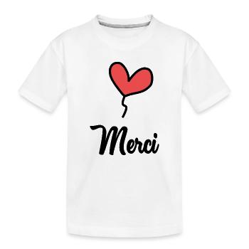 MAÎTRESSE. MAITRE. MERCI. MERCI MAÎTRESSE - T-shirt bio Premium Enfant - blanc - Devant