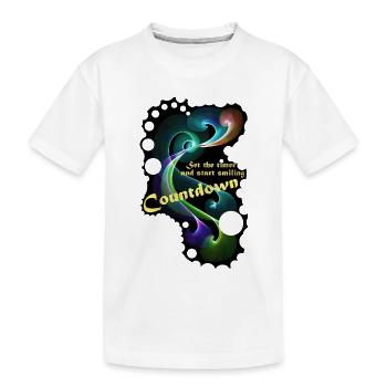 Compte à rebours Minuterie souriante - T-shirt bio Premium Enfant - blanc - Devant