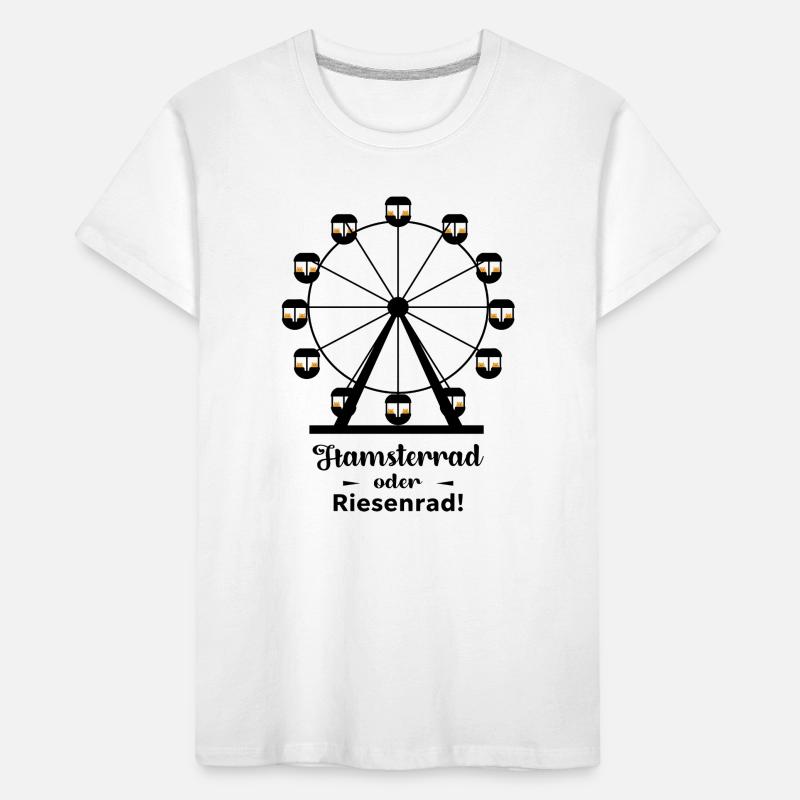 Hamsterrad oder Riesenrad Kinder Premium Bio T-Shirt