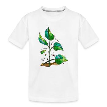 leaves - Kids' Premium Organic T-Shirt - white - Front