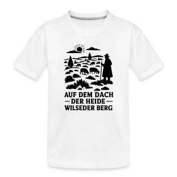 Lüneburger Heide Wilseder Berg - Kinder Premium Bio T-Shirt - Weiß - Vorne