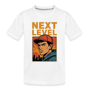 Héros rétro de niveau supérieur - T-shirt bio Premium Enfant - blanc - Devant