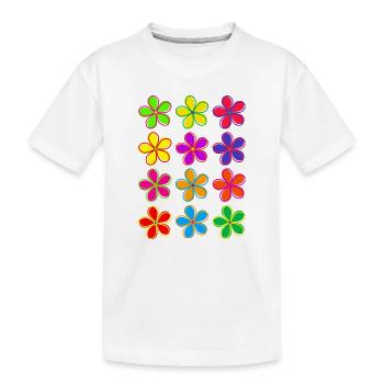 fleurs de marguerite - T-shirt bio Premium Enfant - blanc - Devant