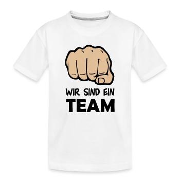 faust_team_002 - Kinder Premium Bio T-Shirt - Weiß - Vorne