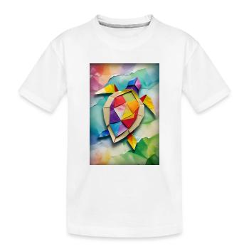 Baby Origami Schildkröte - Kinder Premium Bio T-Shirt - Weiß - Vorne