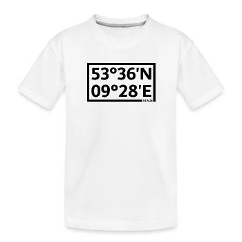 Coordonnées du stade - T-shirt bio Premium Enfant - blanc - Devant