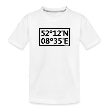 Coordonnées Frets - T-shirt bio Premium Enfant - blanc - Devant