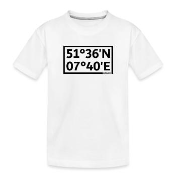 Kamen Koordinaten - Kinder Premium Bio T-Shirt - Weiß - Vorne